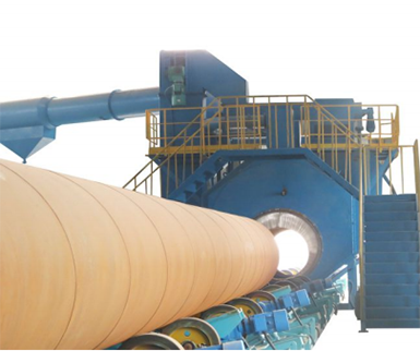 Steel pipe out wall shot blasting machine