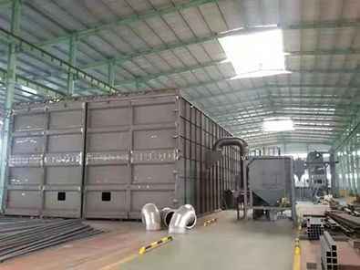 Mechanical recycling sand blasting room