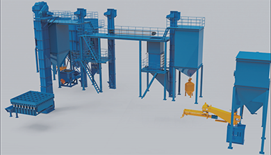 Resin sand production line