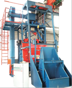 Batch(rubber belt)shot blasting machine with loading bucket